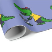 ゴルフを遊んでいるおもしろいなわに ラッピングペーパー (ロールコーナー)