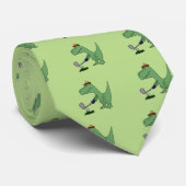 ゴルフを遊んでいるおもしろいなTレックスの恐竜 ネクタイ (ロール)