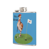 ゴルフを遊んでいるユーモアのあるな鳥 フラスク (左)