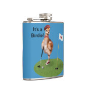 ゴルフを遊んでいるユーモアのあるな鳥 フラスク (右)
