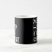 ゴルファおもしろいーギフト食べスリープゴルフリピート  コーヒーマグカップ (中央)