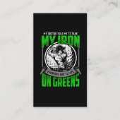 ゴルファおもしろいーコース引用文ゴルフプレーヤーユーモア 名刺 (正面)