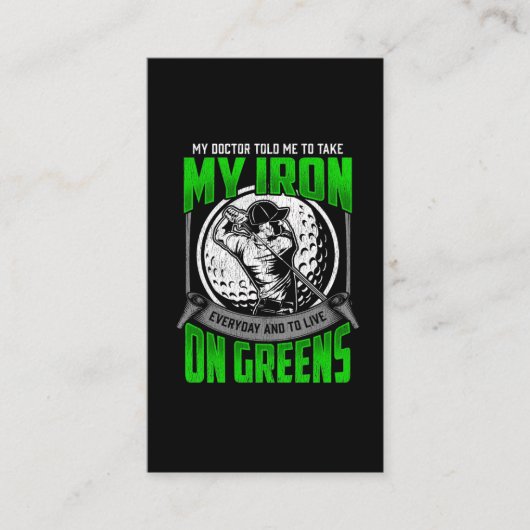 ゴルファおもしろいーコース引用文ゴルフプレーヤーユーモア 名刺 (正面)