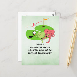 ゴルファおもしろいー用ゴルフことわざ引用文 ポストカード