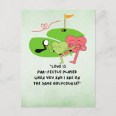 ゴルファおもしろいー用ゴルフことわざ引用文 ポストカード (正面)