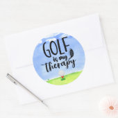 ゴルファおもしろいー用ゴルフクラシックことわざ ラウンドシール (封筒)