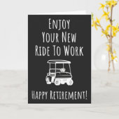 ゴルファおもしろいー用退職ゴルフカ退職したード カード (黄色い花)