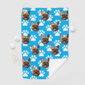 ゴルファパーソナライズされたーのペット写真顔ギフトカスタム ゴルフタオル (インサイチュ)