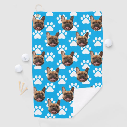 ゴルファパーソナライズされたーのペット写真顔ギフトカスタム ゴルフタオル (インサイチュ)