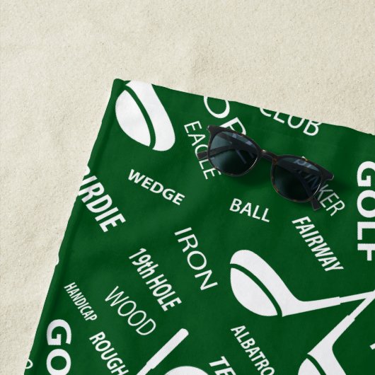 ゴルファモノグラムのー用パターン ビーチタオル (インサイチュ)