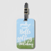 ゴルファーおもしろいのためのゴルフのホリデーラゲッジタグ ラゲッジタグ (正面縦)