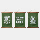 ゴルファーおもしろいのゴルフ引用文 吊り下げ型タペストリー (トリプル)