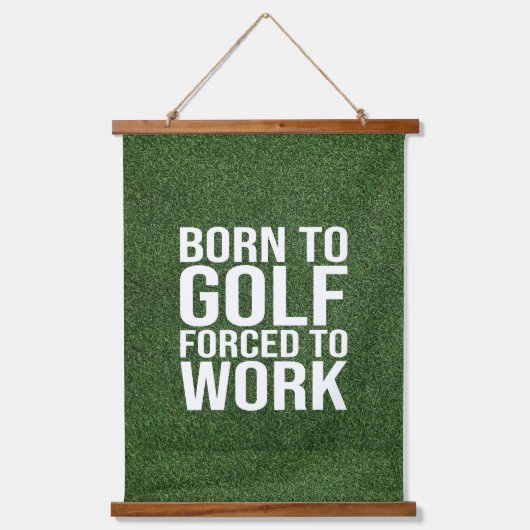 ゴルファーおもしろいのゴルフ引用文 吊り下げ型タペストリー (正面)