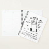 ゴルファーおもしろいの漫画イラストレーション。 プランナー手帳 (ディスプレー)