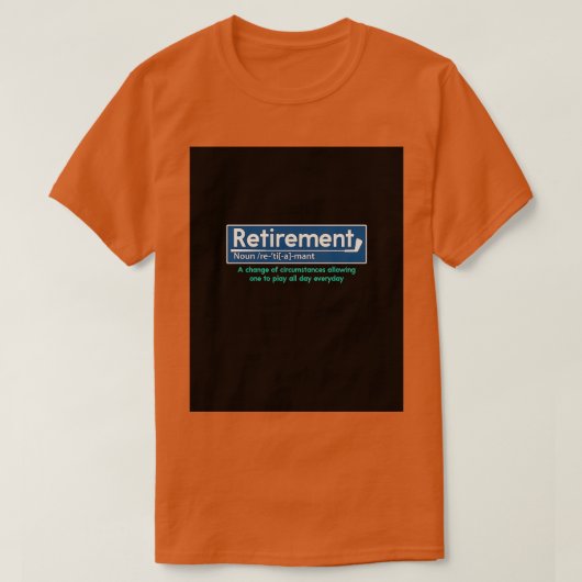 ゴルファーおもしろいの退職したGraphicCopy Tシャツ (デザイン正面)
