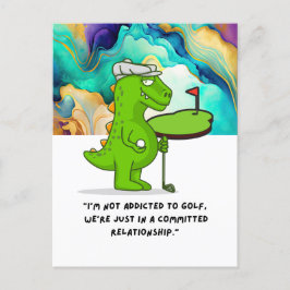 ゴルファーおもしろいグリーティング用ゴルフことわざ引用文 ポストカード