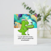 ゴルファーおもしろいグリーティング用ゴルフことわざ引用文 ポストカード (スタンド正面)