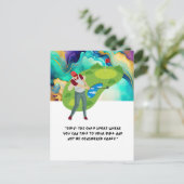 ゴルファーおもしろいグリーティング用ゴルフことわざ引用文 ポストカード (スタンド正面)