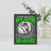 ゴルファーおもしろいコース引用文ゴルフプレーヤーユーモア ポストカード (スタンド正面)