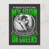 ゴルファーおもしろいコース引用文ゴルフプレーヤーユーモア ポストカード (正面)