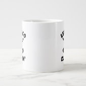 ゴルファーおもしろいゴルフクラブユーモアモダンスポーツブラック ジャンボコーヒーマグカップ (正面)