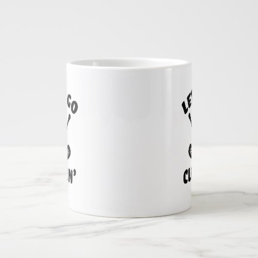 ゴルファーおもしろいゴルフクラブユーモアモダンスポーツブラック ジャンボコーヒーマグカップ (正面)