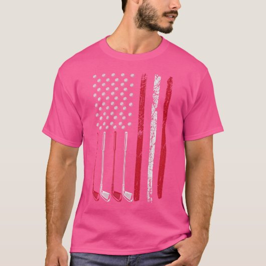 ゴルファーおもしろいゴルフクラブ Tシャツ (正面)