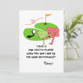 ゴルファーおもしろいバレンタインデー用ゴルフ引用文 シーズンカード (スタンド正面)