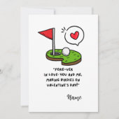 ゴルファーおもしろいバレンタインデー用ゴルフ引用文 シーズンカード (正面)