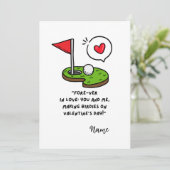 ゴルファーおもしろいバレンタインデー用ゴルフ引用文 シーズンカード (スタンド正面)