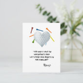 ゴルファーおもしろいバレンタインデー用ゴルフ引用文 シーズンポストカード (スタンド正面)