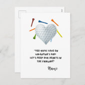 ゴルファーおもしろいバレンタインデー用ゴルフ引用文 シーズンポストカード (正面/裏面)