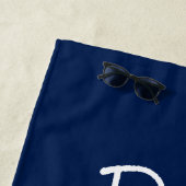 ゴルファーおもしろいパパネービーブルーカスタム ビーチタオル (インサイチュ)