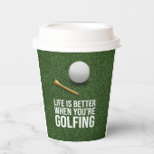 ゴルファーおもしろいパーティー用ゴルフことわざ 紙コップ (正面)