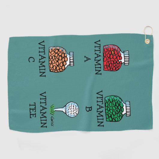 ゴルファーおもしろいビタミンティー漫画ゴルフタオル ゴルフタオル (横)