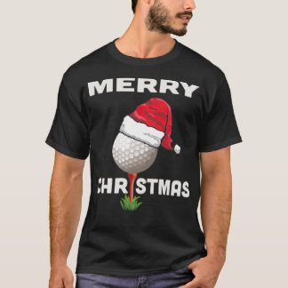 ゴルファーおもしろいホリデーゴルフボールクリスマスゴルフガール Tシャツ