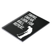 ゴルファーおもしろいユーモアのジョーク用ノート用ゴルフギフト ノートブック (左側)