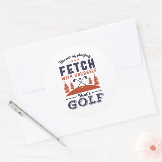 ゴルファーおもしろいラブゴルフ用ゴルフプレーヤー引用文 ラウンドシール (封筒)