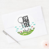 ゴルファーおもしろいレッツパーティー用ゴルフことわざ ラウンドシール (封筒)