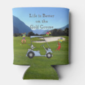 ゴルファーおもしろい及びゴルフカート用タオル 缶クーラー (裏面)