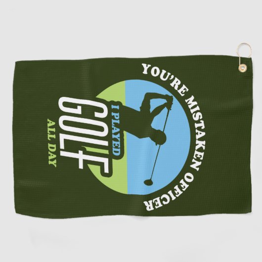 ゴルファーおもしろい用ゴルフことわざ ゴルフタオル (横)