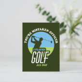 ゴルファーおもしろい用ゴルフことわざ ポストカード (スタンド正面)