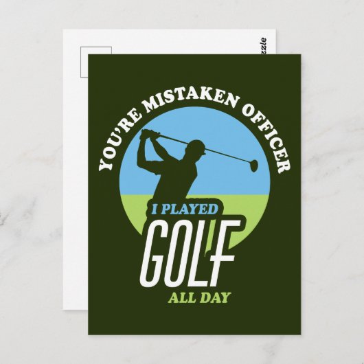 ゴルファーおもしろい用ゴルフことわざ ポストカード (正面/裏面)