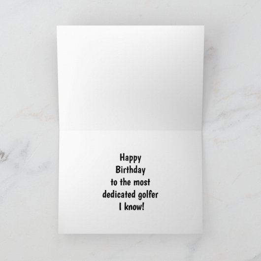 ゴルファーおもしろい用誕生日カード カード (内部)
