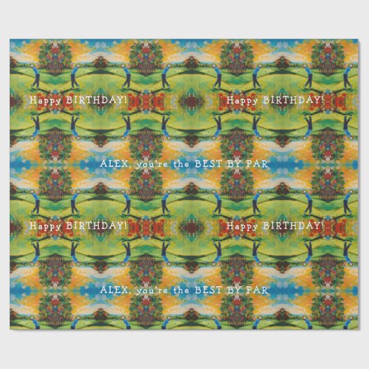 ゴルファーおもしろい誕生日はゴルフのジョークを願う ラッピングペーパー (フラット)