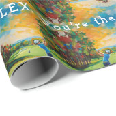 ゴルファーおもしろい誕生日はゴルフのジョークを願う ラッピングペーパー (ロールコーナー)