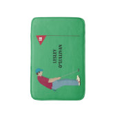 ゴルファーがボールをテーマにしたグリーン バスマット (正面縦)