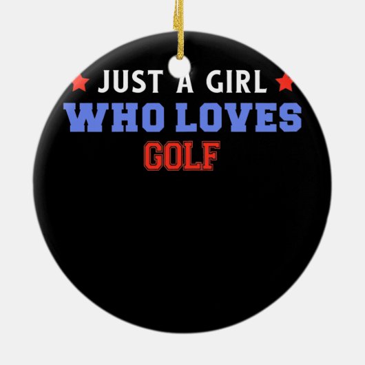 ゴルファーが好きな女の子おもしろいだけ  セラミックオーナメント (裏面)
