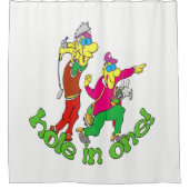 ゴルファーが1人に穴を開ける シャワーカーテン (正面)