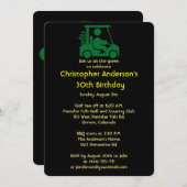 ゴルファーが30歳の誕生日をゴルフに 招待状 (正面/裏面)